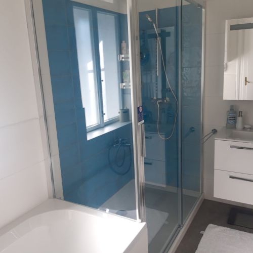 Badezimmer – blau und weiß
